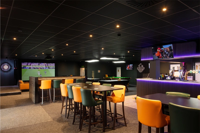 View of the Sports Bar at the Cue Sports Academy, Torquay